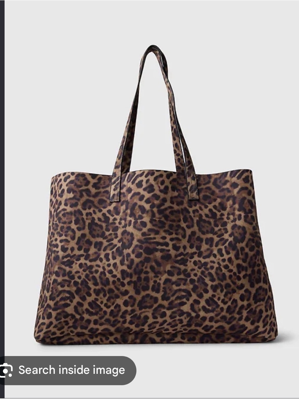 GAP Leopard Vegan Suede Tote Bag
